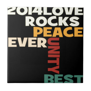 2014 Liebe Rocks Peace Art Print Fliese