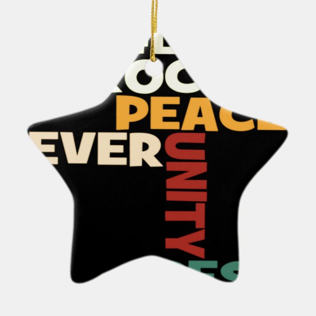 2014 Liebe Rocks Peace Art Print Keramik Ornament (Vorne)