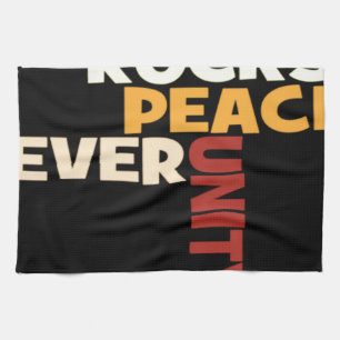 2014 Liebe Rocks Peace Art Print Küchentuch