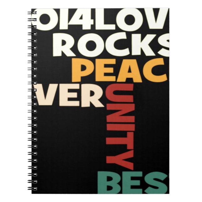 2014 Liebe Rocks Peace Art Print Notizblock (Vorderseite)