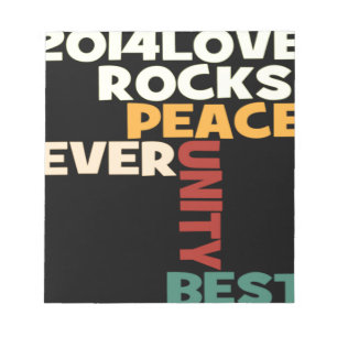 2014 Liebe Rocks Peace Art Print Notizblock