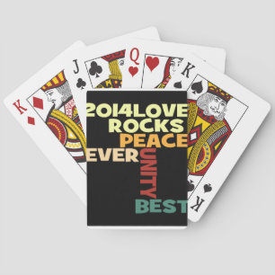 2014 Liebe Rocks Peace Art Print Spielkarten