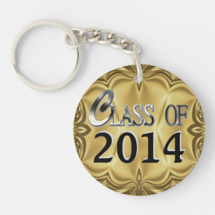 2014 ou tous porte - clés argentés de classe d'o