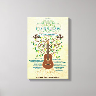 2014 Pagosa Folk 'N Bluegrass Poster Leinwanddruck