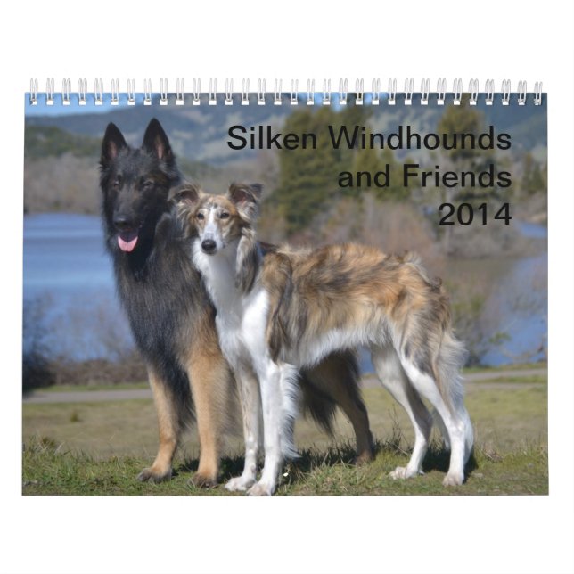 2014 seidenes Windhounds und Freunde 1-2 Kalender (Titelbild)