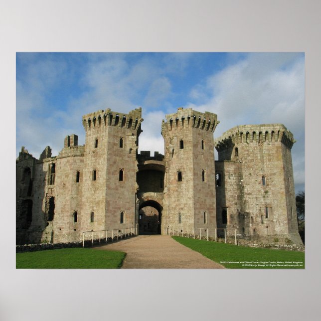 20152 Gatehouse and Closet Tower Raglan Castle Pol Poster (Vorne)