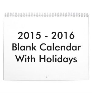 2015 - 2016 - 24 Monate - Blanker Kalender mit Fei