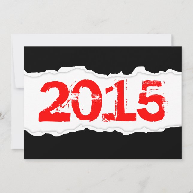 2015 (gerissenes Papier) Einladung (Vorderseite)