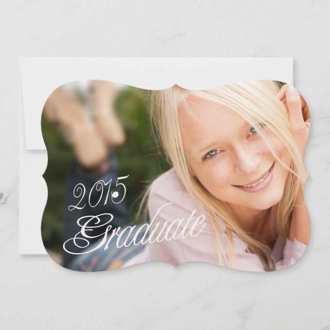 2015 Grad Girly Foto Graduation Party - Einladung (Vorderseite)
