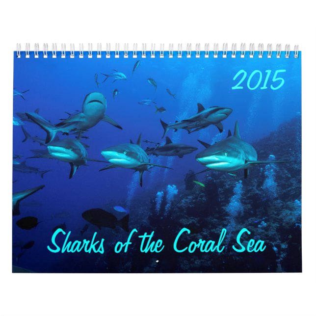 2015 Haifische des Korallenmeer-Kalenders Kalender (Titelbild)