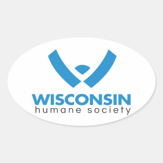 2015 Logo der "Wisconsin Humane Society" Ovaler Aufkleber