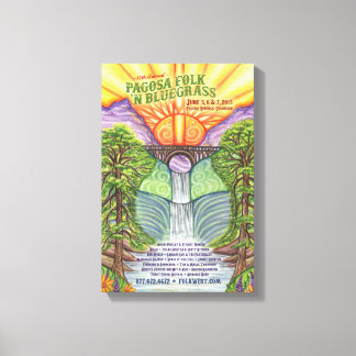 2015 Pagosa Folk 'N Bluegrass Poster Leinwanddruck