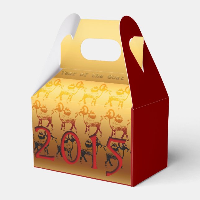 2015 Ram Sheep Goat Year - Customizable Favor Box Geschenkschachtel (Vorderseite)