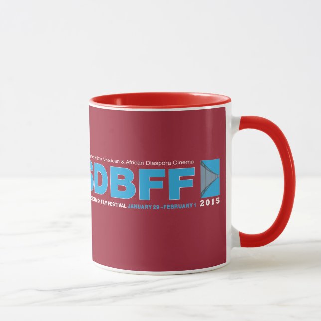 2015 Schwarzer Filmfestival San Diego 11oz Ringer  Tasse (Rechts)