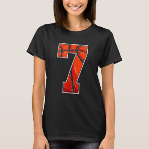 2016 7. Geburtstag Basketball Sieben 7 Jahre alter T-Shirt