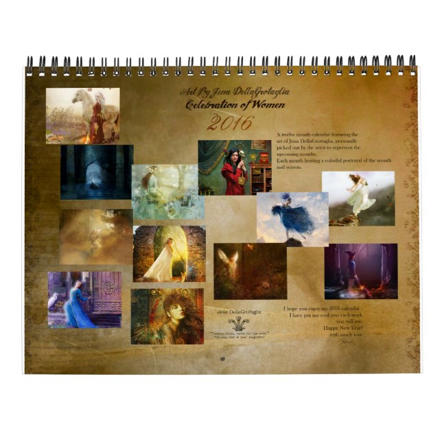 2016 dames dans le calendrier d'art (Dos)