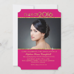 2016 Elegante Imitate Glitzer Confetti Abschluss T Einladung
