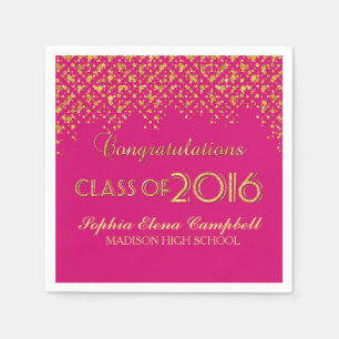 2016 Elegante Imitats Glitzer Confetti Abschluss T Serviette