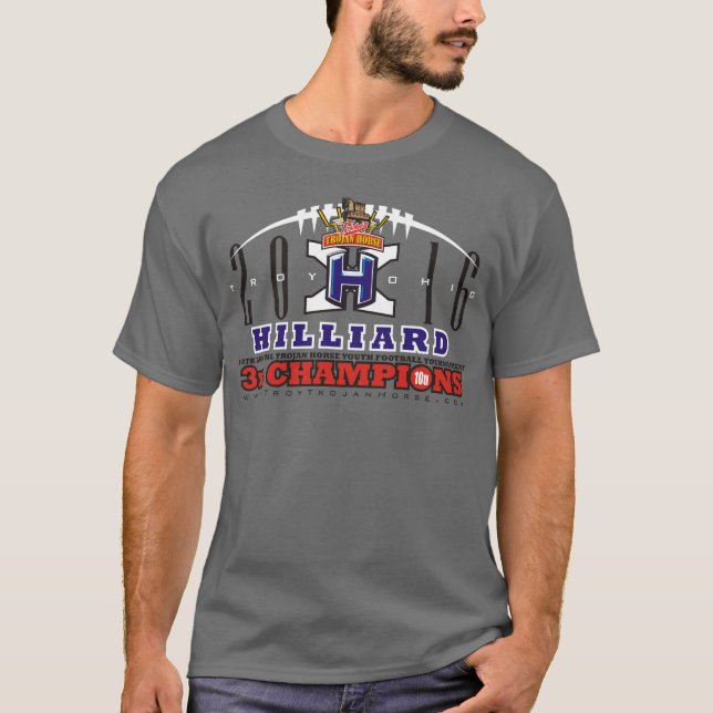 2016 Hilliard Big Cats Trojan Horse Championship T T-Shirt (Vorderseite)