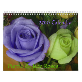 2016 Kalender-Lila u. Jade-Rosen-Kalender Kalender