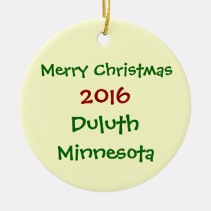 2016 KUNDENGERECHTE DULUTH FROHE KERAMIKORNAMENT