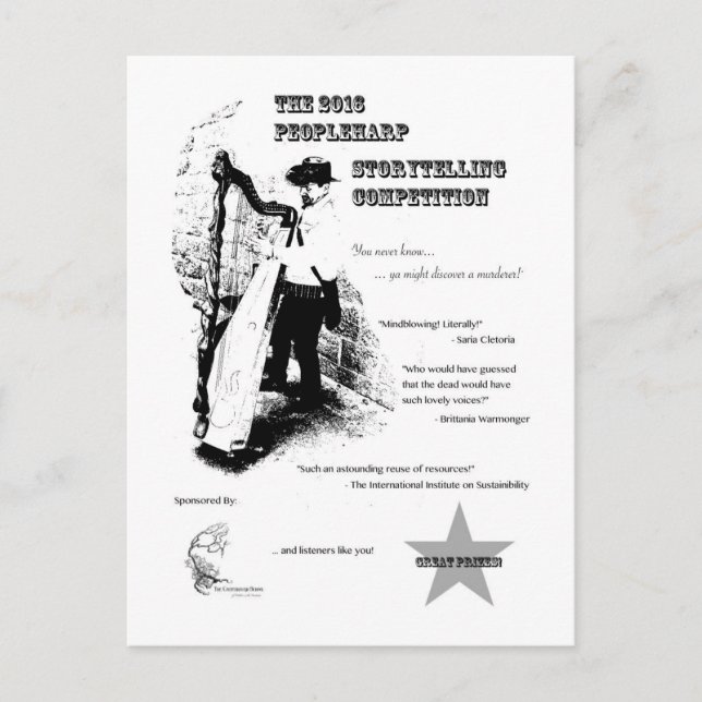 2016 PeopleHarp Concours de narration Carte postal (Devant)