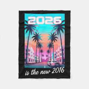 2016 Retro Synthwave Auto Ästhetik Design Fleecedecke