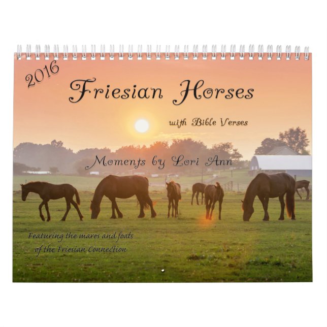 2016 Rind-Pferdekalender mit Bibel-Versen Kalender (Titelbild)