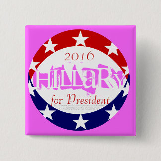 2016 rosa Quadrat. Münze deckt Hillary für Button