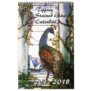 2017 2018 Tiffany-Buntglas-Natur-Kalender Kalender