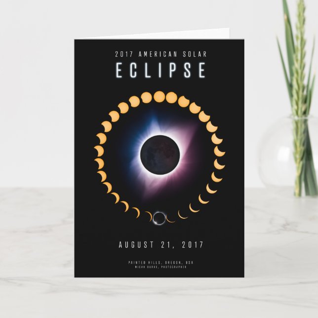 2017 Amerikaner-Sonnenfinsternis - Karte (Vorderseite)