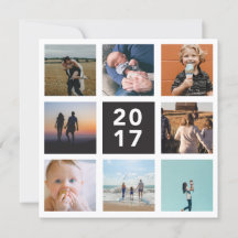 2017 Année en révision Carte de vacances