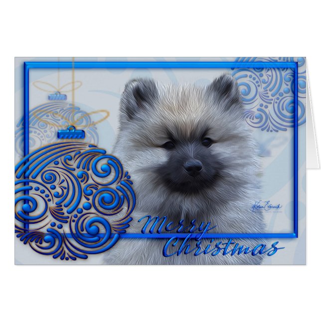2017 Collector's Keeshond Weihnachtskarte (Vorderseite (Horizontal))