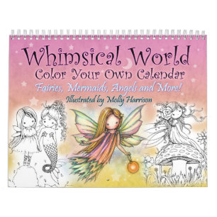 2017 Fantasiewelt - Zum Ausmalen gestalteter Wandk Kalender