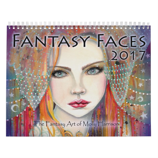 2017 Fantasy Faces Art Calendar Molly Harrison Kalender (Titelbild)