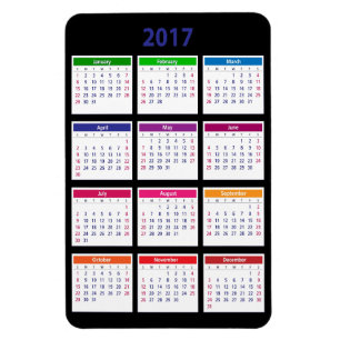 2017 Farbkalender-kundengerechte große Magnet