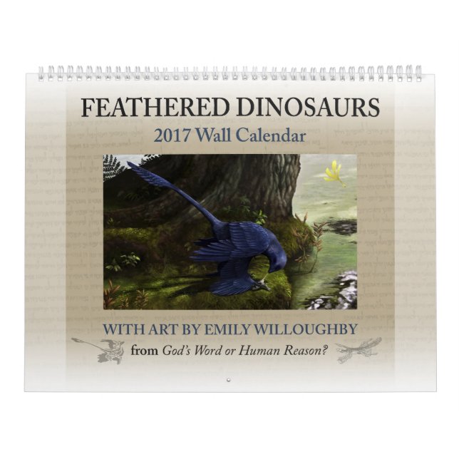 2017 Feathered Dinosaur-Kalender Kalender (Titelbild)