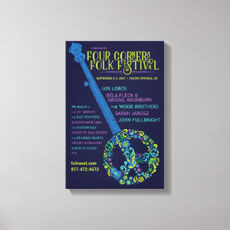 2017 Four Corners Folk Festival Poster Leinwanddruck