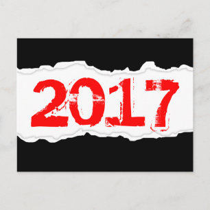 2017 (gerissenes Papier) Postkarte