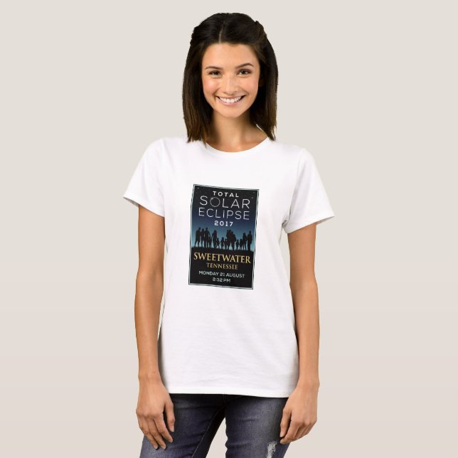 2017 GesamtSonnenfinsternis - Sweetwater, TN T-Shirt (Vorne ganz)