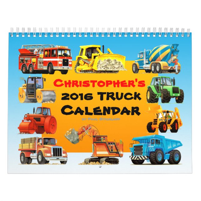 2017 Kinderkundenspezifischer Bau-LKW-Kalender Kalender (Titelbild)
