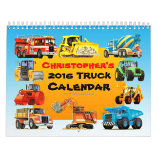 2017 Kinderkundenspezifischer Bau-LKW-Kalender Kalender