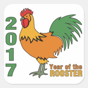 2017 Rasteraufkleber Quadratischer Aufkleber