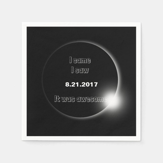 2017 Solar Eclipse kam ich, sah ich, es war phanta Serviette (Vorderseite)