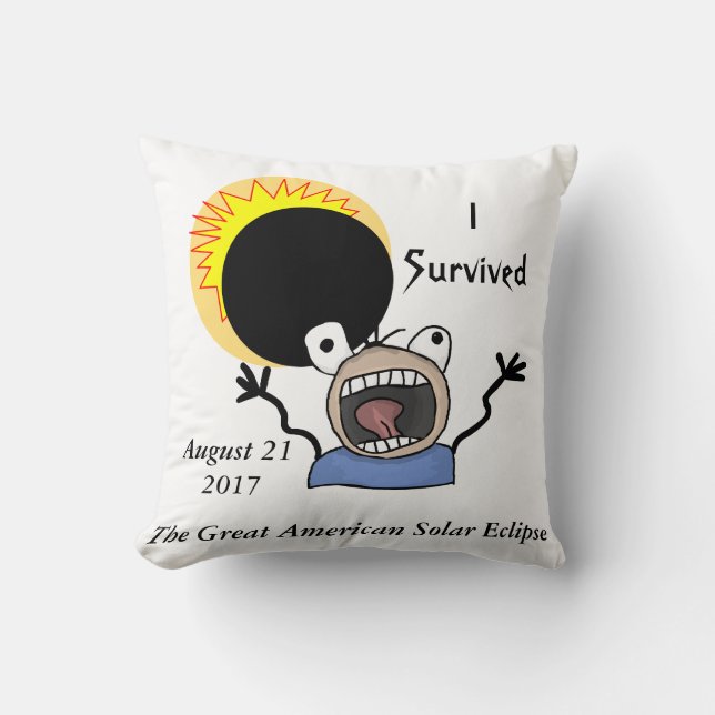 2017 Solar Eclipse Survival Edition Kissen (Vorderseite)