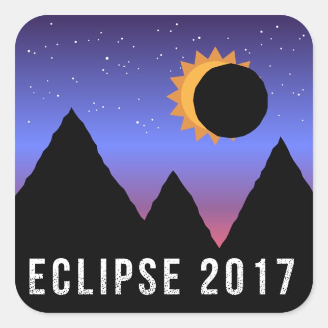 2017 Solar Eclipse Themed Stickers (Vorderseite)