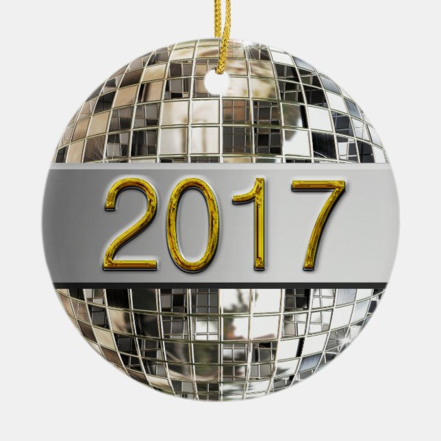 2017 Sparkling Keramik Ornament (Vorne)