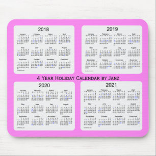 2018-2021 violetter Feiertags-Kalender durch Janz Mousepad