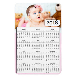 2018 Calendar Personalisiert Baby Girl Foto Magnet