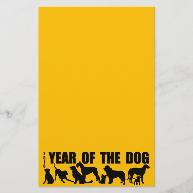 2018 Chinesisches Jahr der gelben Stationerie für  Briefpapier (Vorderseite)